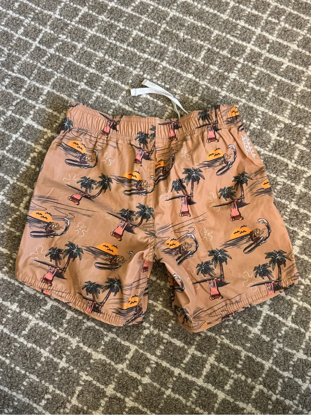Seaesta Surf Kids Drawstring Swim Shorts - SpongeBob Boardshorts sz8
